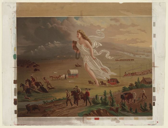 John gast painting destiny manifest american progress history expansion westward wikipedia saved 1872