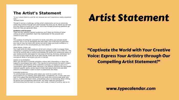 Artist statement writing book